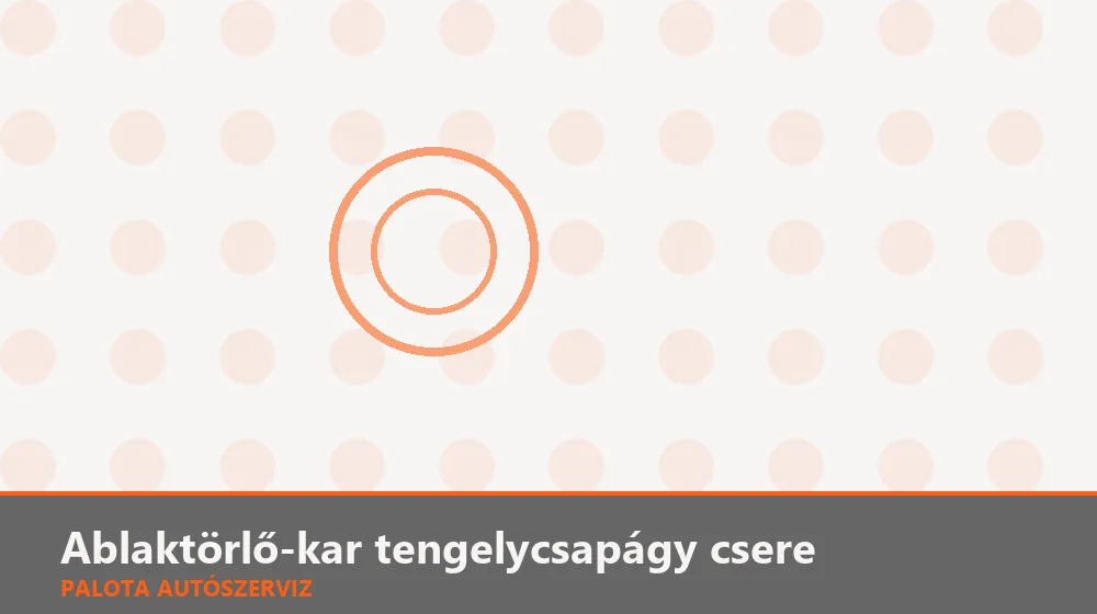 Ablaktörlő-kar tengelycsapágy csere - Palota Autószerviz Budapest