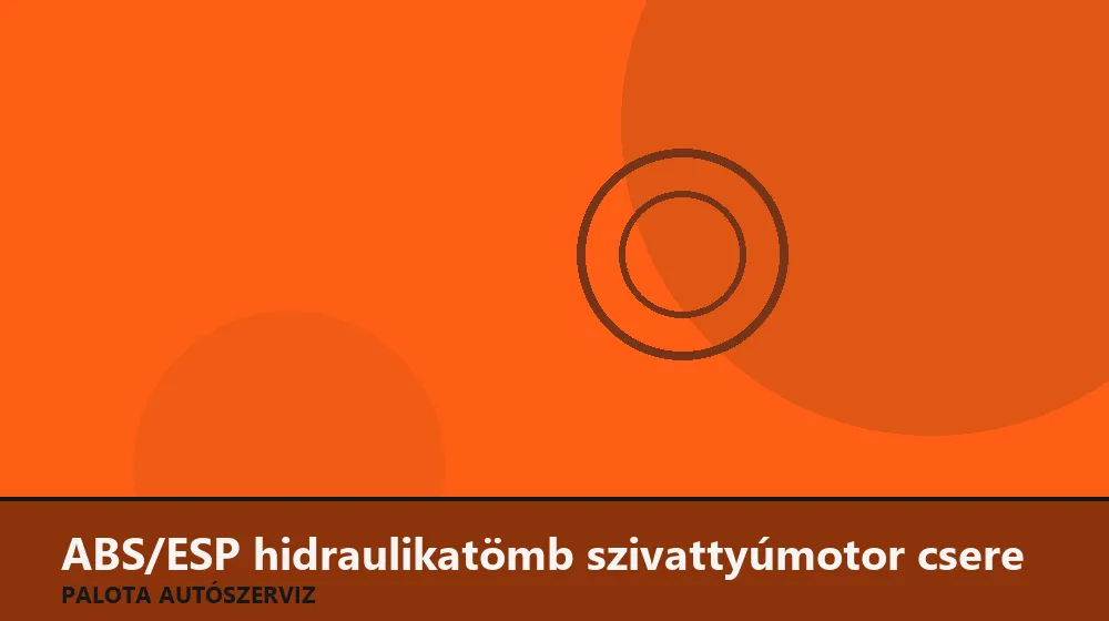 ABS/ESP hidraulikatömb szivattyúmotor csere - Palota Autószerviz Budapest