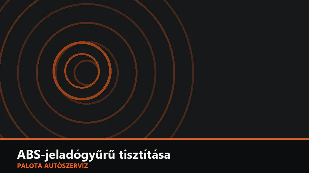 ABS-jeladógyűrű tisztítása - Palota Autószerviz Budapest