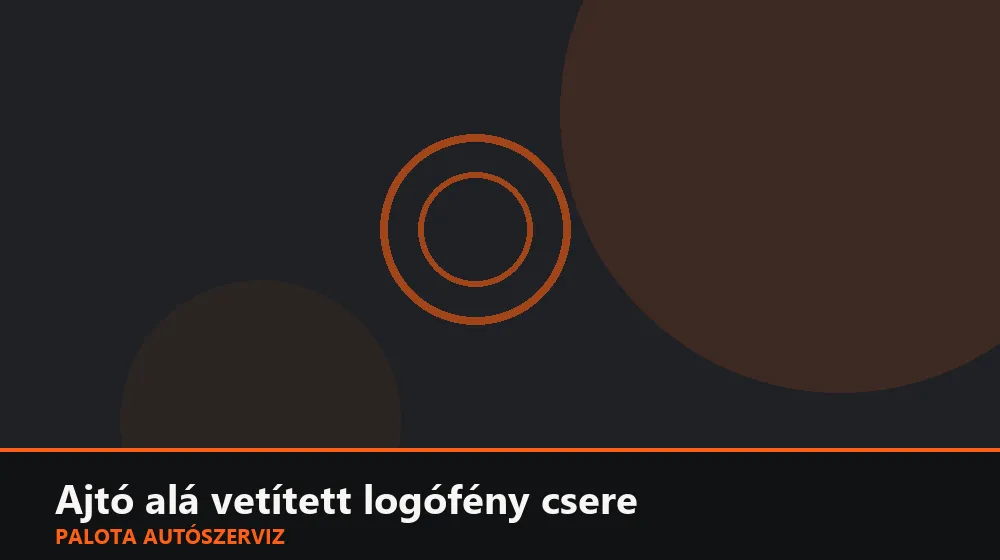 Ajtó alá vetített logófény (puddle light) csere - Palota Autószerviz Budapest
