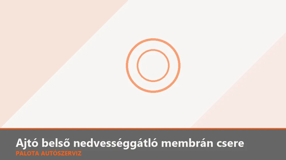 Ajtó belső nedvességgátló membrán csere - Palota Autószerviz Budapest