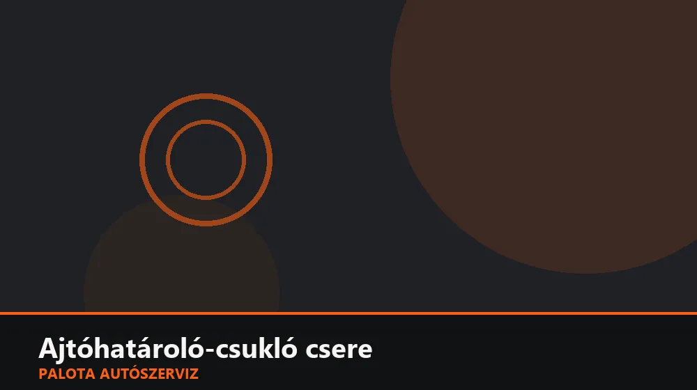Ajtóhatároló-csukló csere - Palota Autószerviz Budapest