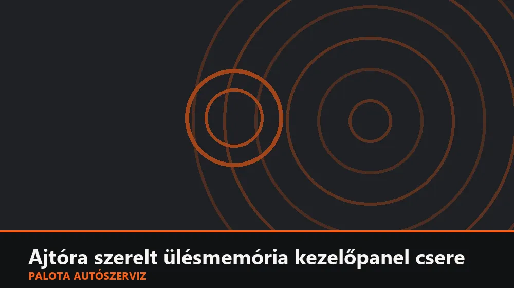 Ajtóra szerelt ülésmemória kezelőpanel csere - Palota Autószerviz Budapest