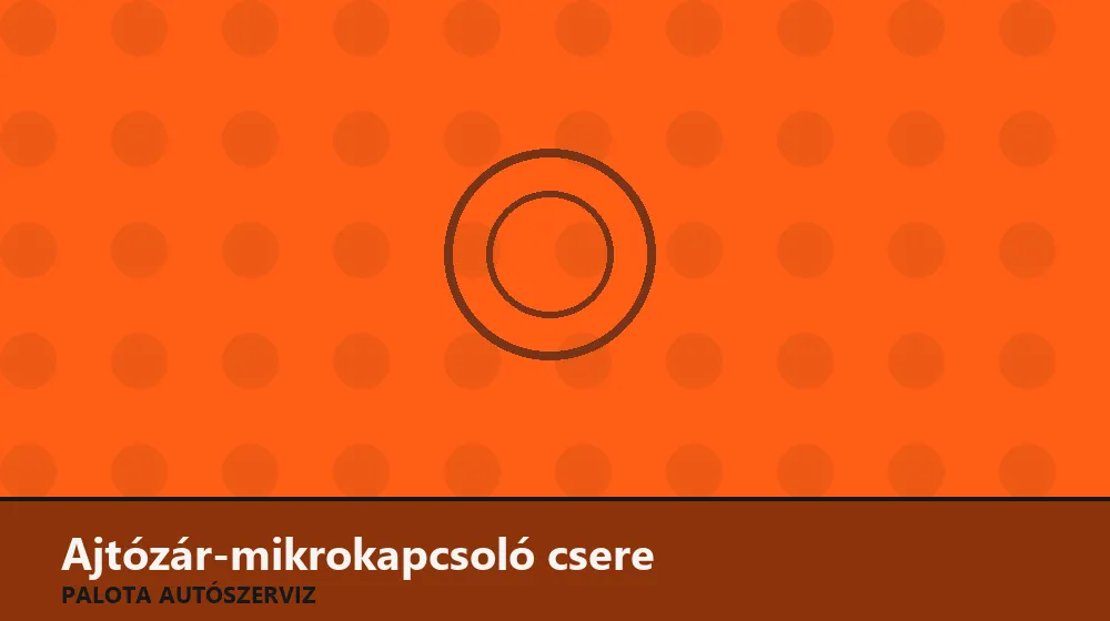 Ajtózár-mikrokapcsoló csere - Palota Autószerviz Budapest