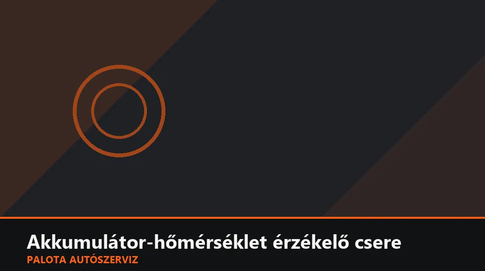 Akkumulátor-hőmérséklet érzékelő csere - Palota Autószerviz Budapest