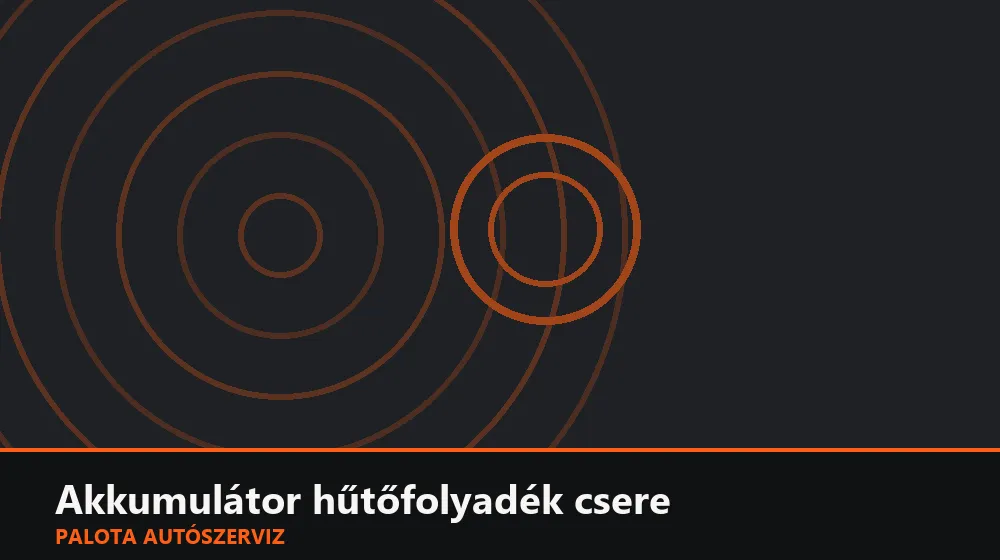 Akkumulátor hűtőfolyadék csere - Palota Autószerviz Budapest