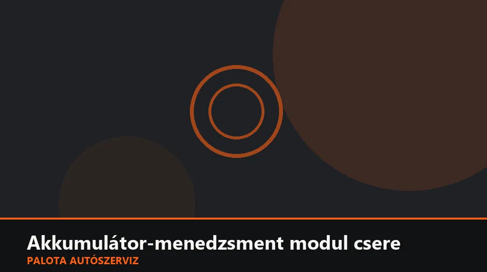 Akkumulátor-menedzsment (BMS) modul csere - Palota Autószerviz Budapest
