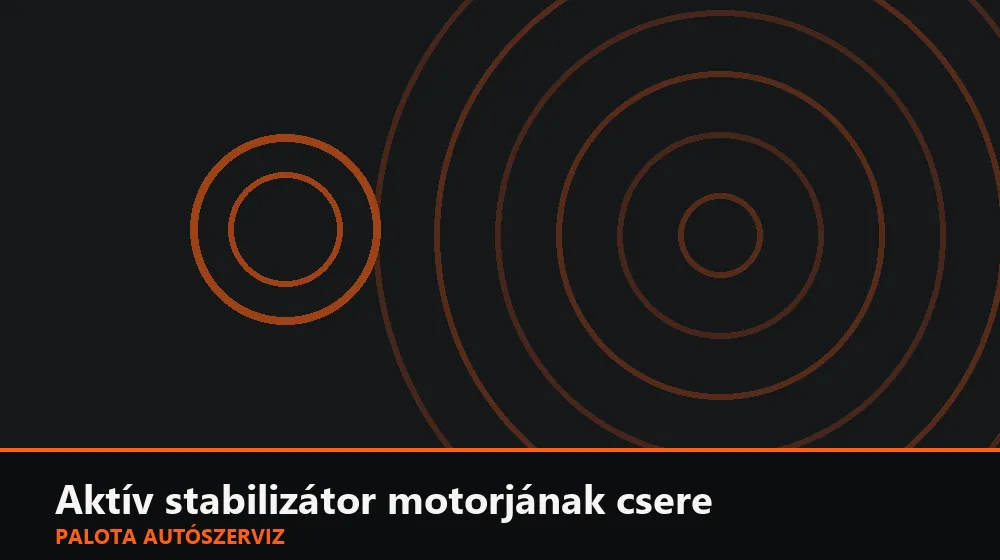 Aktív stabilizátor motorjának csere - Palota Autószerviz Budapest