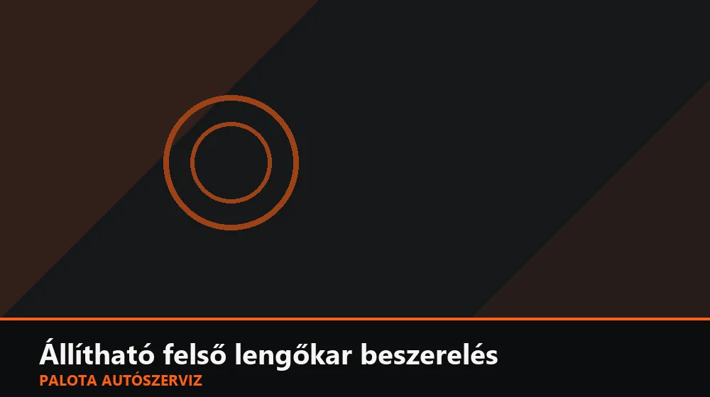 Állítható (camber) felső lengőkar beszerelés - Palota Autószerviz Budapest