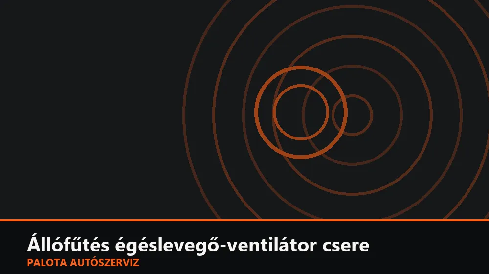 Állófűtés égéslevegő-ventilátor csere - Palota Autószerviz Budapest