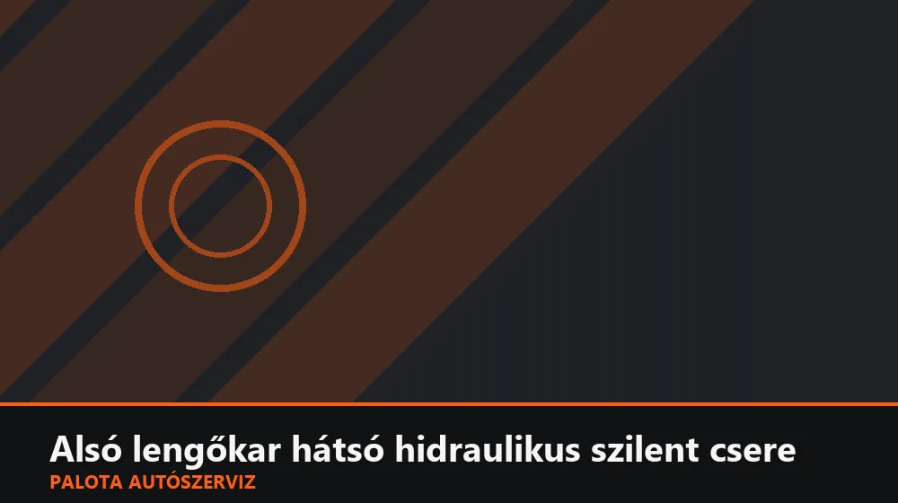 Alsó lengőkar hátsó hidraulikus szilent csere - Palota Autószerviz Budapest