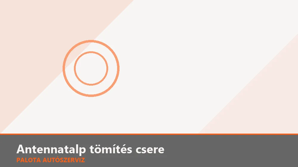 Antennatalp tömítés csere - Palota Autószerviz Budapest