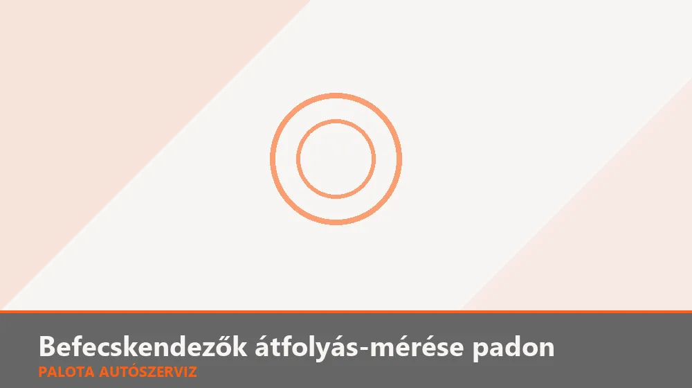 Befecskendezők átfolyás-mérése padon - Palota Autószerviz Budapest