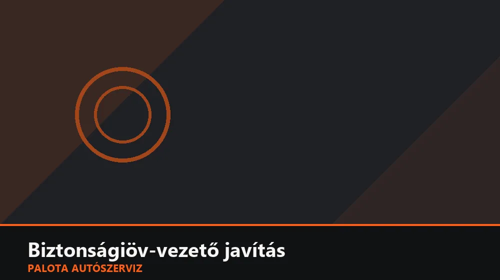 Biztonságiöv-vezető javítás - Palota Autószerviz Budapest
