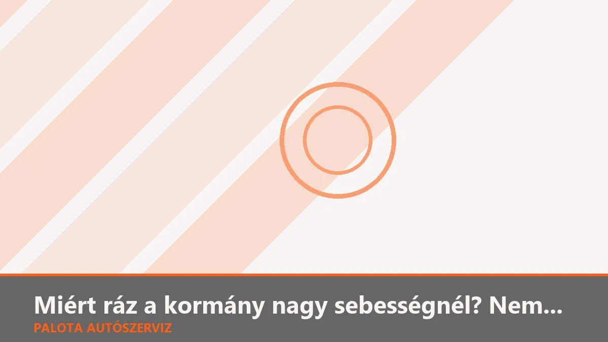 Miért ráz a kormány nagy sebességnél? Nem biztos, hogy a gumi a hibás!