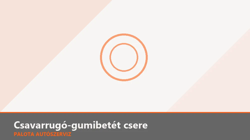 Csavarrugó-gumibetét csere - Palota Autószerviz Budapest