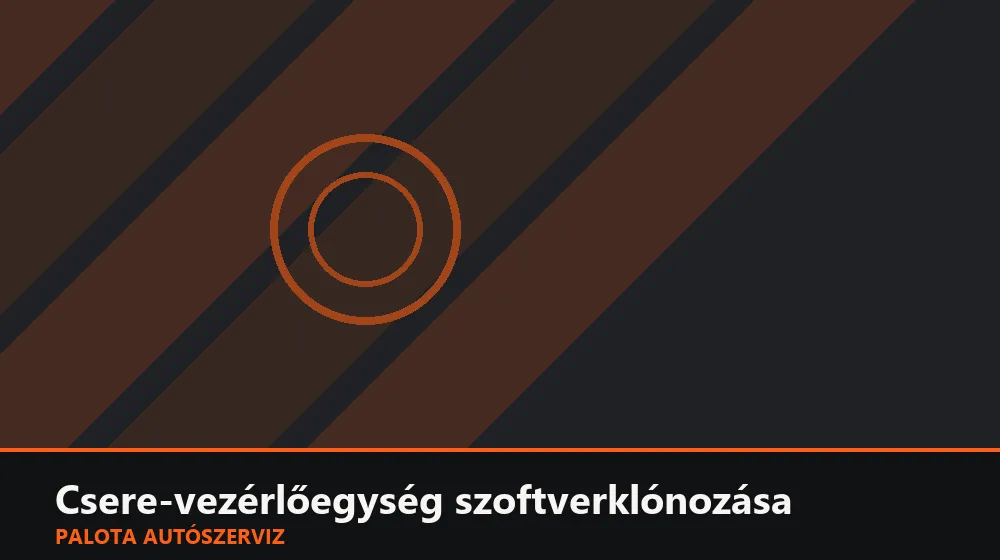 Csere-vezérlőegység szoftverklónozása - Palota Autószerviz Budapest