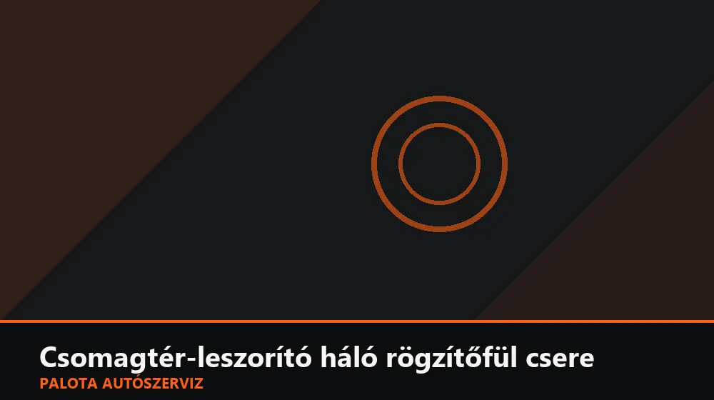Csomagtér-leszorító háló rögzítőfül csere - Palota Autószerviz Budapest