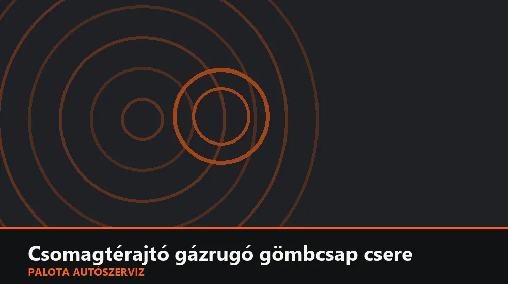 Csomagtérajtó gázrugó gömbcsap csere - Palota Autószerviz Budapest