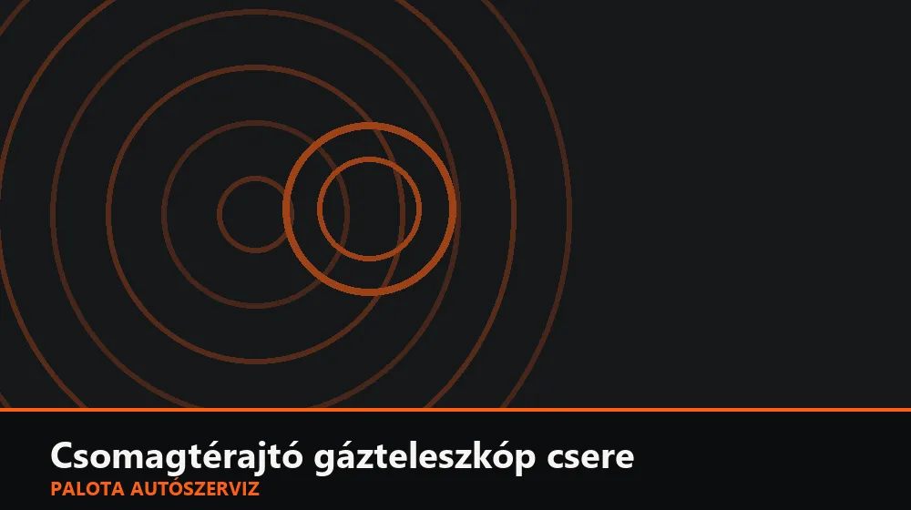 Csomagtérajtó gázteleszkóp csere - Palota Autószerviz Budapest