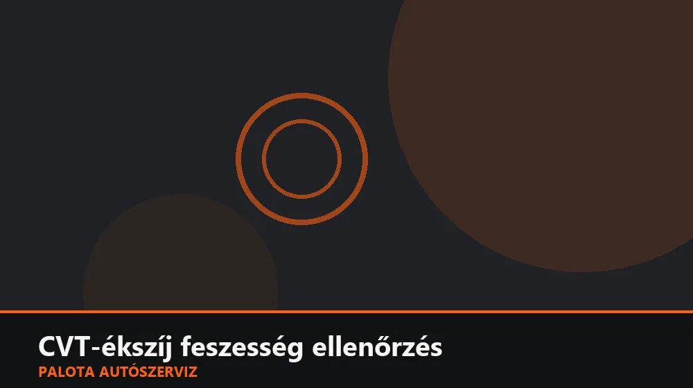 CVT-ékszíj feszesség ellenőrzés - Palota Autószerviz Budapest