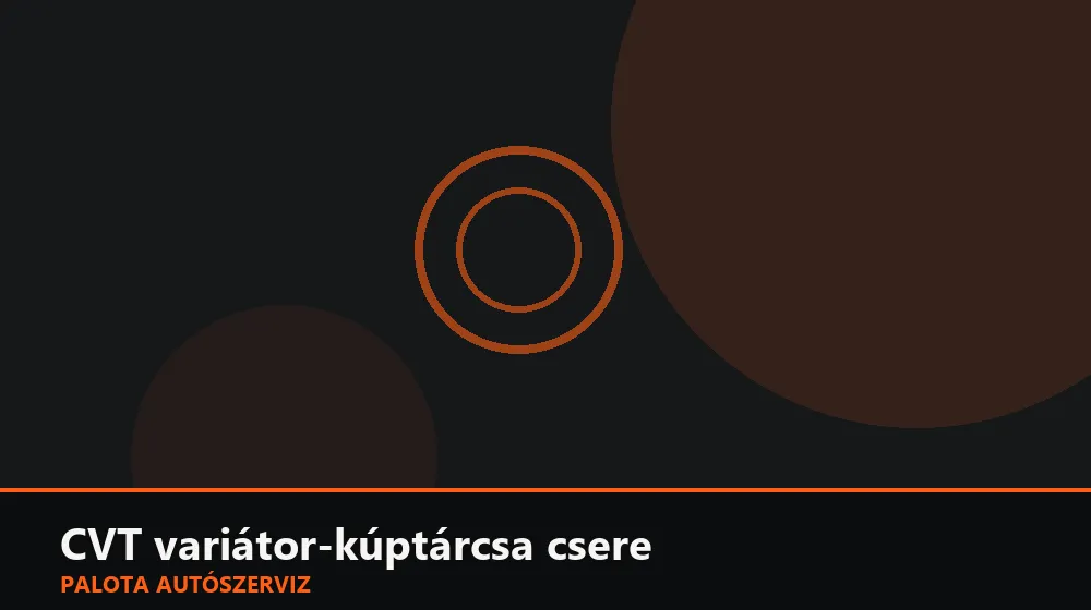 CVT variátor-kúptárcsa csere - Palota Autószerviz Budapest