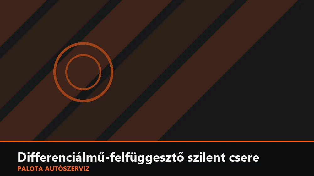 Differenciálmű-felfüggesztő szilent csere - Palota Autószerviz Budapest