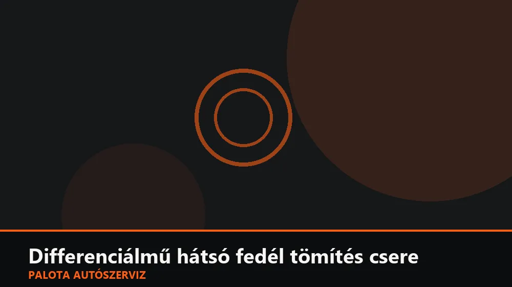 Differenciálmű hátsó fedél tömítés csere - Palota Autószerviz Budapest