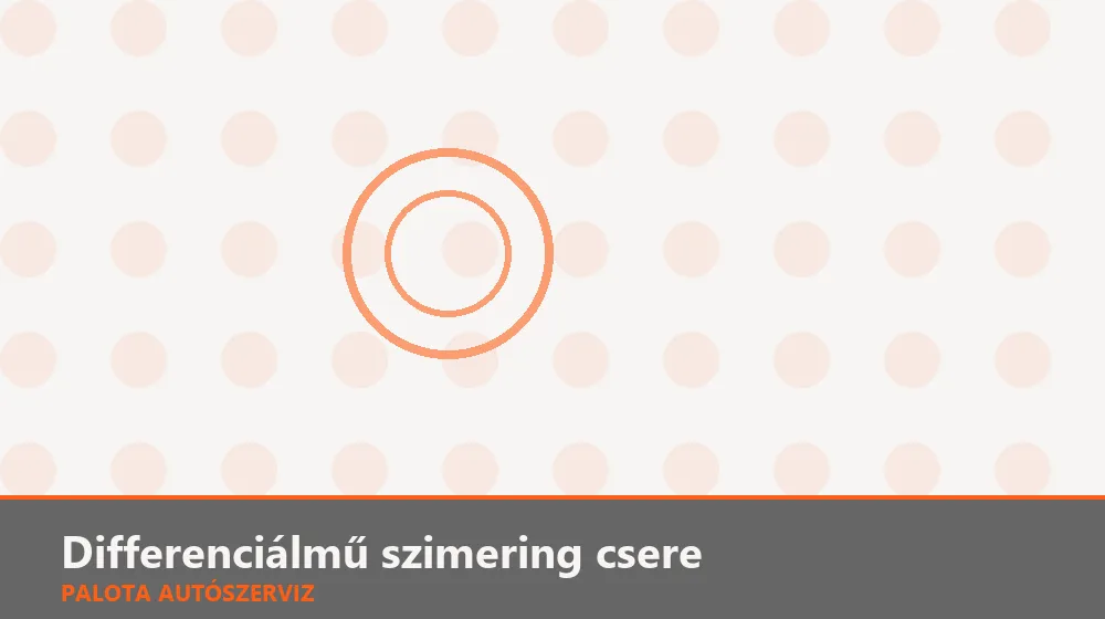 Differenciálmű szimering csere - Palota Autószerviz Budapest