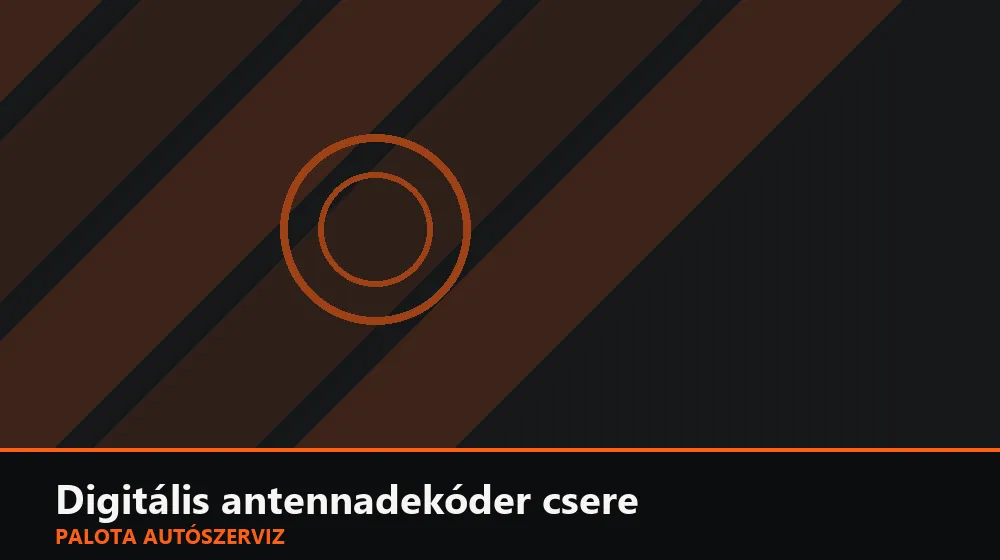 Digitális antennadekóder (DAB/TV) csere - Palota Autószerviz Budapest