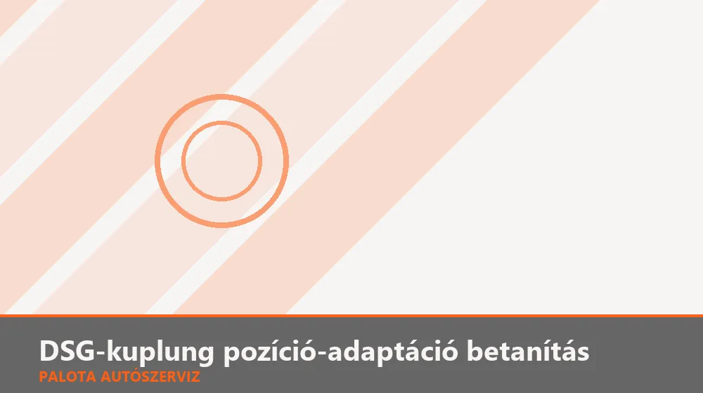 DSG-kuplung pozíció-adaptáció betanítás - Palota Autószerviz Budapest