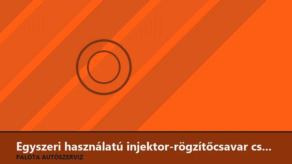 Egyszeri használatú injektor-rögzítőcsavar csere - Palota Autószerviz Budapest