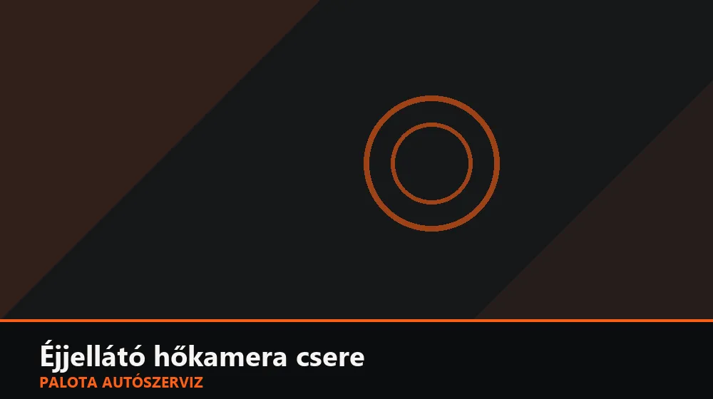 Éjjellátó hőkamera csere - Palota Autószerviz Budapest