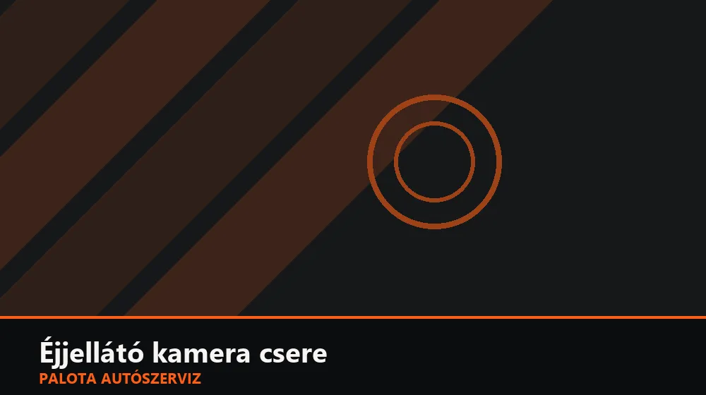 Éjjellátó (night vision) kamera csere - Palota Autószerviz Budapest