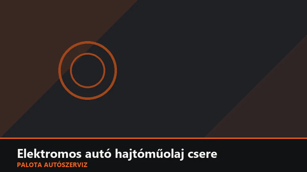 Elektromos autó hajtóműolaj csere - Palota Autószerviz Budapest