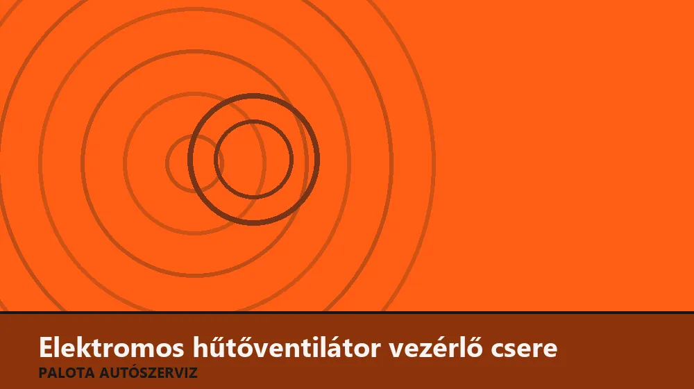 Elektromos hűtőventilátor vezérlő (FCM) csere - Palota Autószerviz Budapest