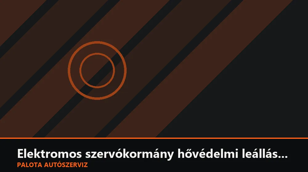 Elektromos szervókormány hővédelmi leállás diagnosztikája - Palota Autószerviz Budapest