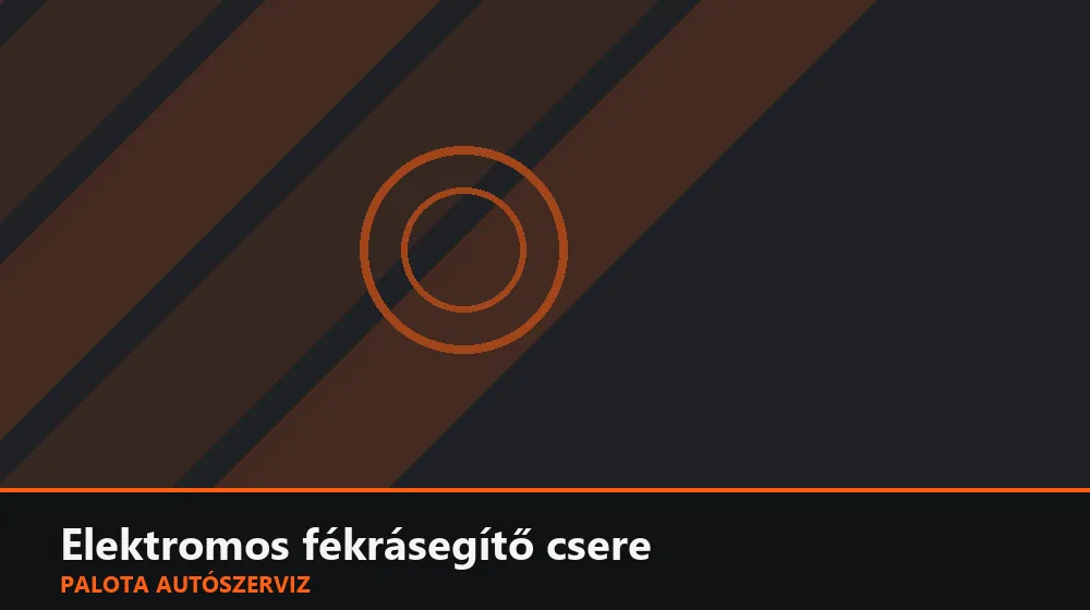 Elektromos (vákuum nélküli) fékrásegítő csere - Palota Autószerviz Budapest