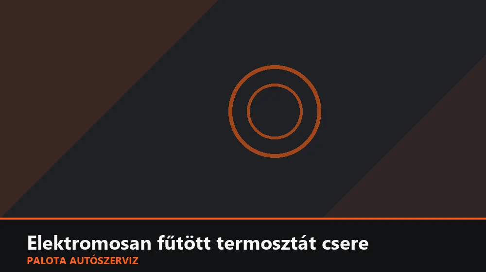 Elektromosan fűtött termosztát csere - Palota Autószerviz Budapest