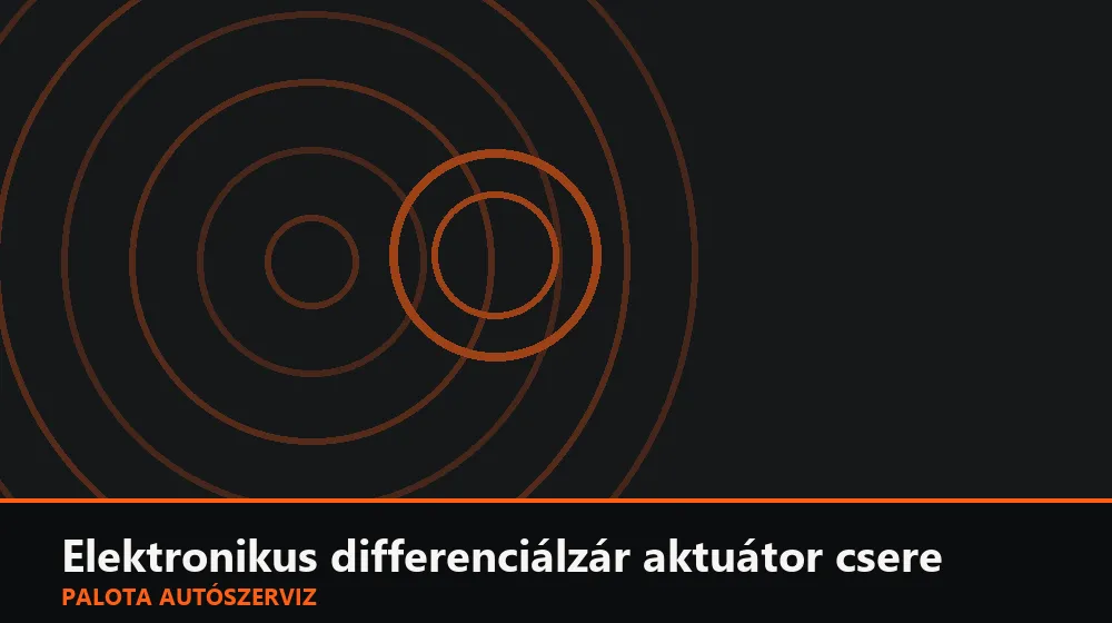 Elektronikus differenciálzár aktuátor csere - Palota Autószerviz Budapest