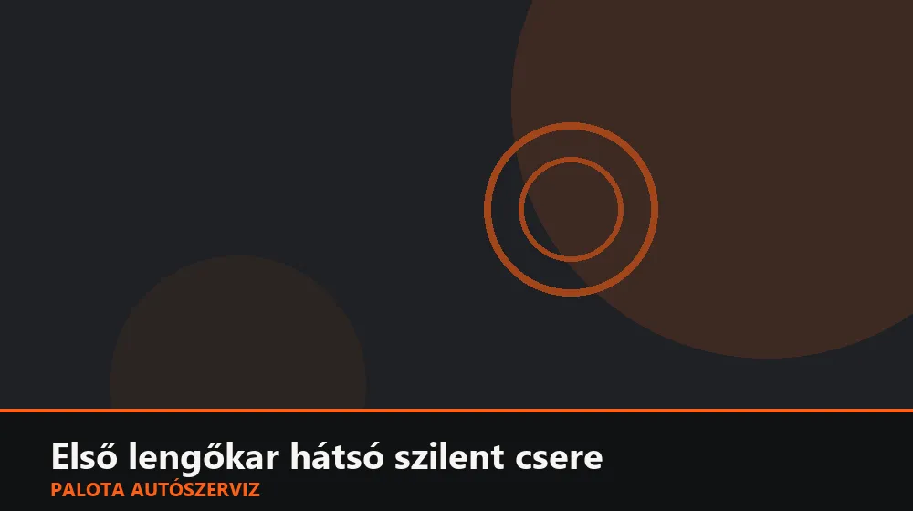 Első lengőkar hátsó (hidraulikus) szilent csere - Palota Autószerviz Budapest