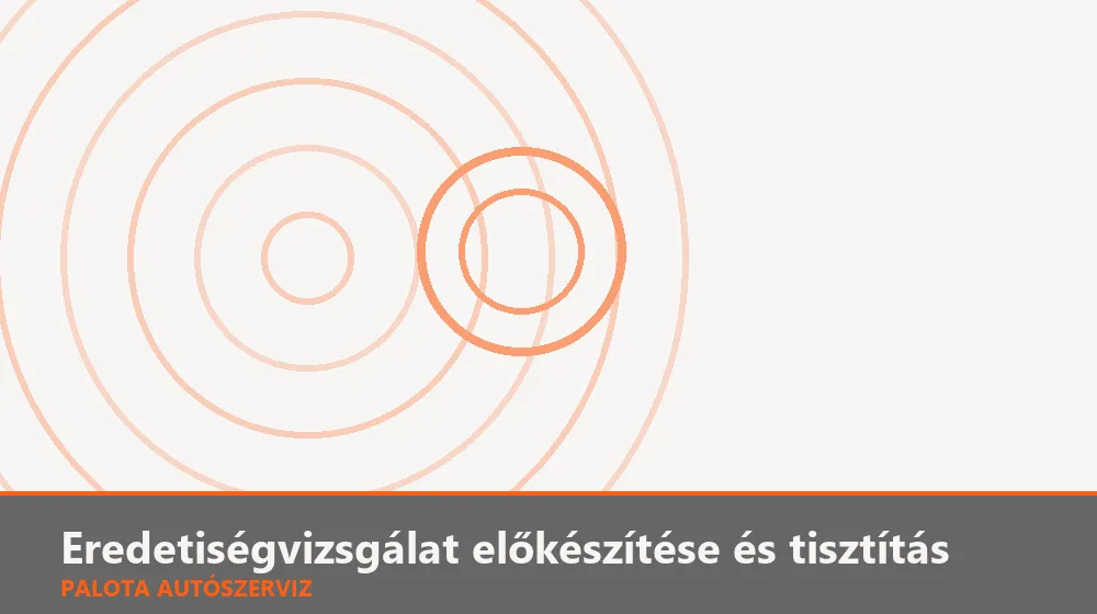 Eredetiségvizsgálat előkészítése és tisztítás - Palota Autószerviz Budapest