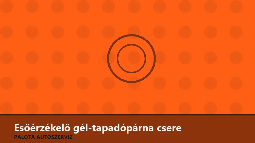 Esőérzékelő gél-tapadópárna csere - Palota Autószerviz Budapest