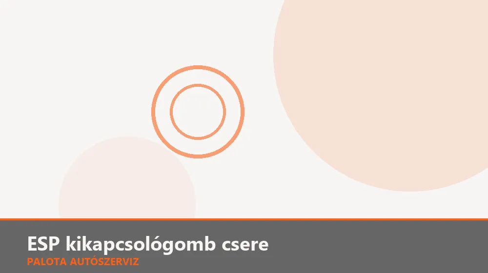 ESP kikapcsológomb csere - Palota Autószerviz Budapest