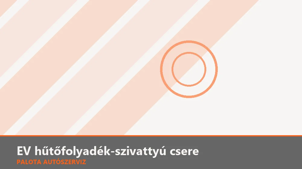EV hűtőfolyadék-szivattyú csere - Palota Autószerviz Budapest