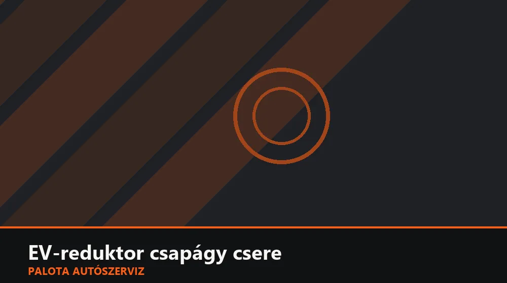 EV-reduktor (hajtómű) csapágy csere - Palota Autószerviz Budapest