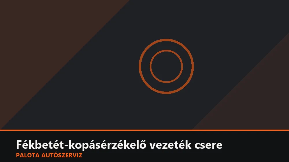 Fékbetét-kopásérzékelő vezeték csere - Palota Autószerviz Budapest