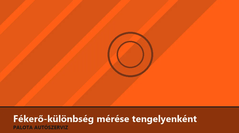 Fékerő-különbség mérése tengelyenként - Palota Autószerviz Budapest
