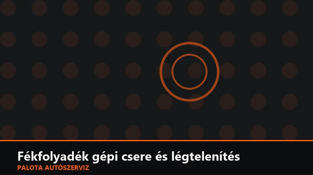Fékfolyadék gépi csere és légtelenítés - Palota Autószerviz Budapest