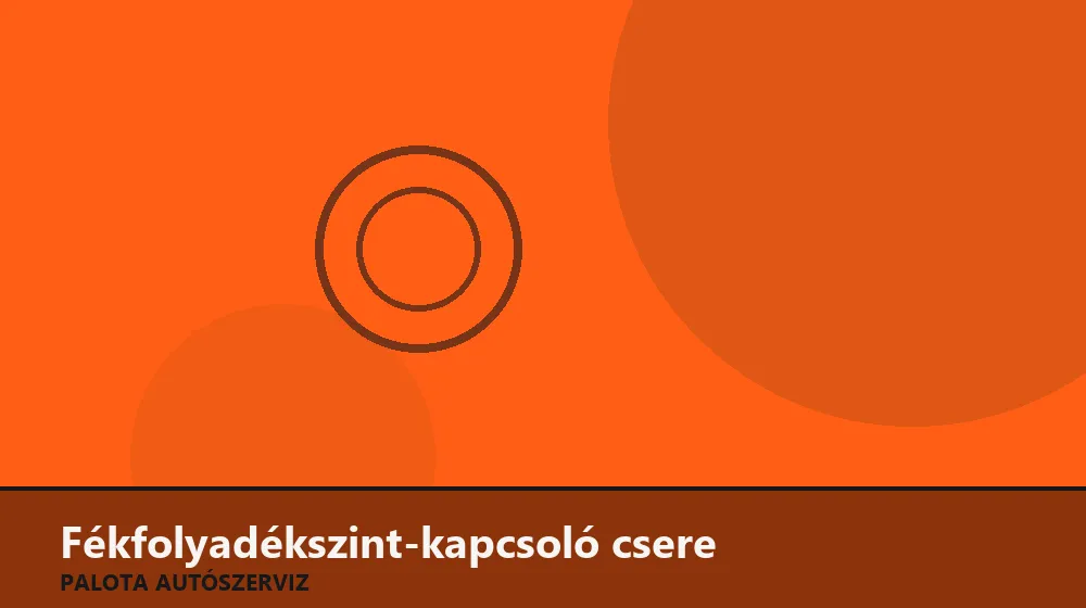 Fékfolyadékszint-kapcsoló csere - Palota Autószerviz Budapest